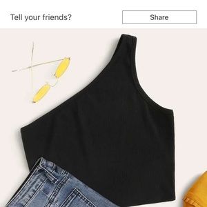 One shoulder crop top